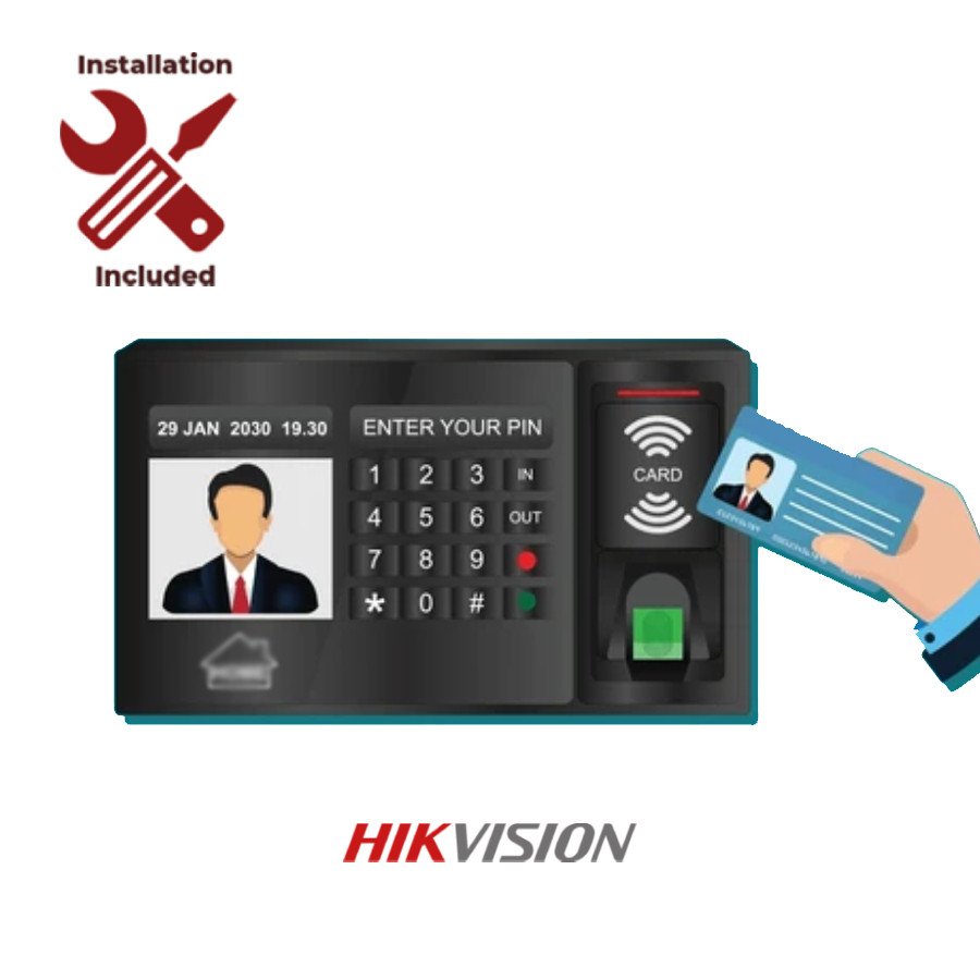 Card / PIN / Fingerprint Door Access Control + Time Attendance with Installation