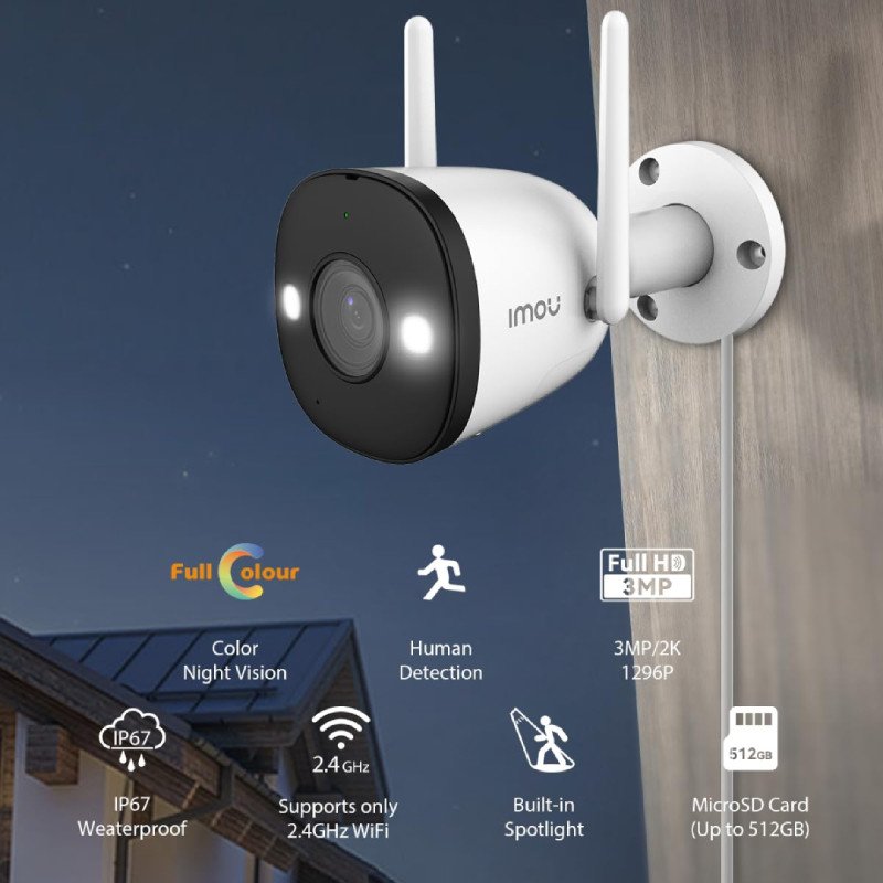 IMOU Bullet 2E IPC-K3DP-3H0WF 3MP Wi-Fi Camera Bundle Deals (2 / 4 / 8 Cameras)