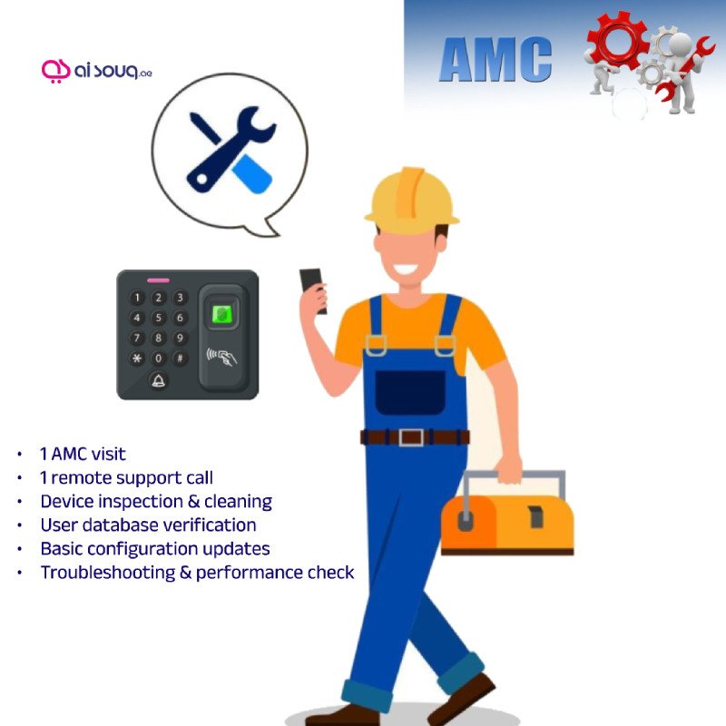 Time Attendance System Annual Maintenance Contract (AMC) Service (Up to 5 Devices)