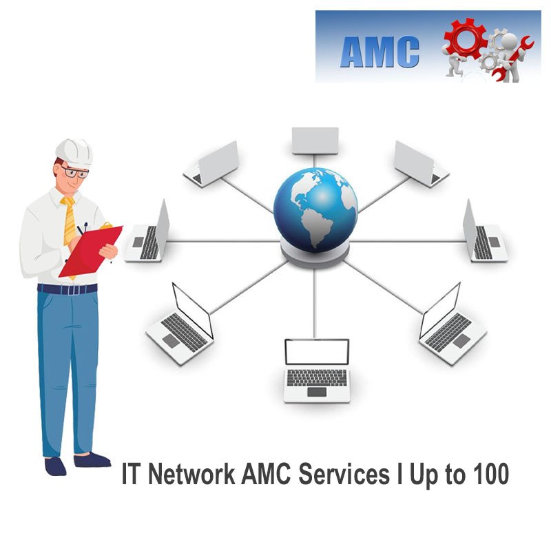 IT Network AMC (Annual Maintenance Contract) Services I Up to 100 PCs I Visit-Based