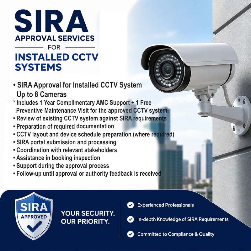 SIRA Approval Services for Installed CCTV Systems