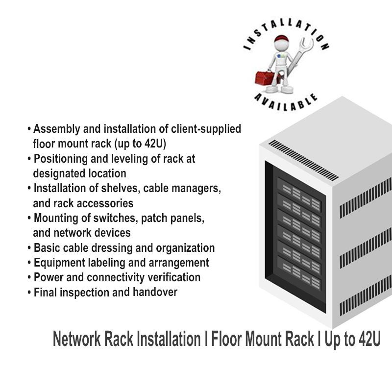 Network Rack Installation I Floor Mount Rack I Up to 42U I Installation Only