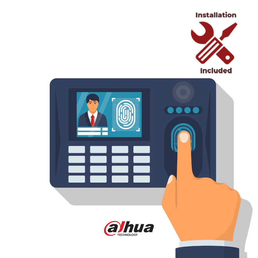 Dahua Dual Side Door Access Control + Time Attendance Controller System with Installation