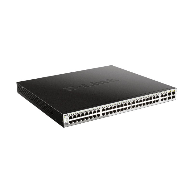 D-Link DGS-1210-52MP 52-Port Smart Managed Gigabit PoE Switch (48 PoE, 370W, L2+)