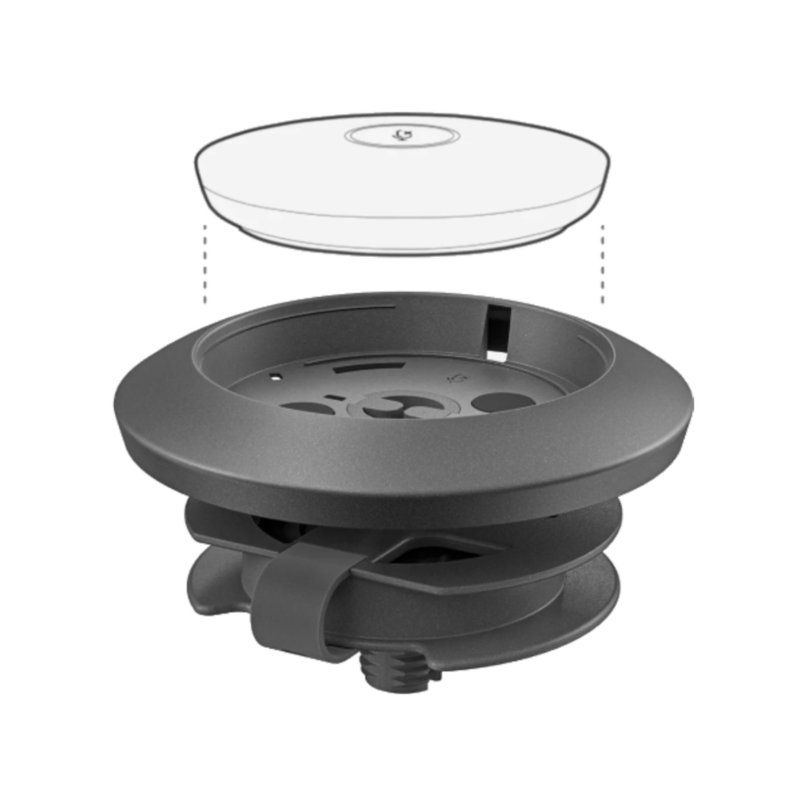 Logitech 952-000002 Rally Mic Pod Mount – Secure Table & Ceiling Mount