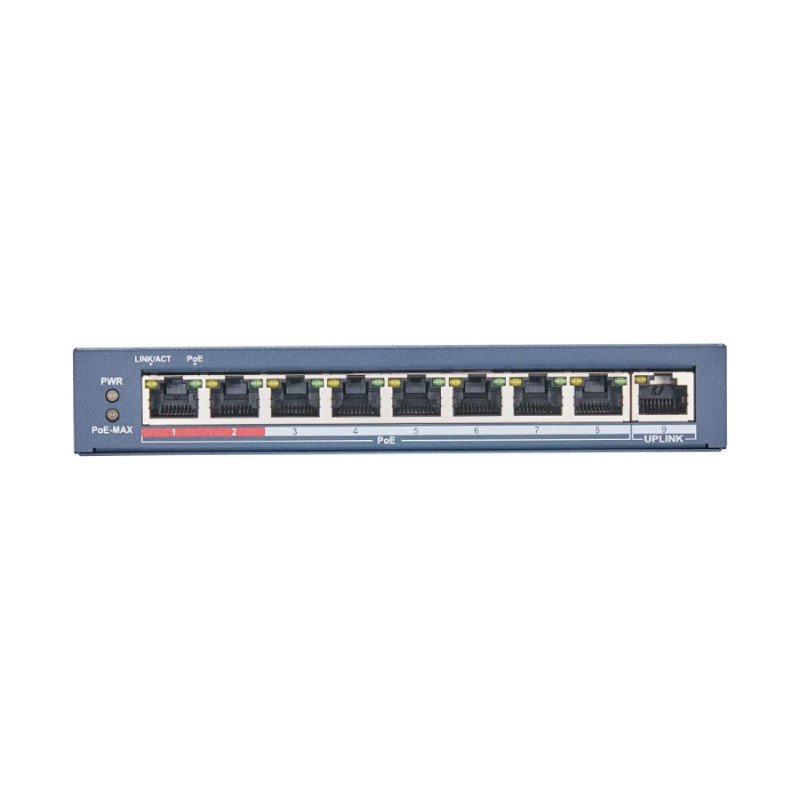 Hikvision DS-3E0109P-E/M(B) 8 Port Fast Ethernet Unmanaged POE Switch